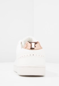 White and rose gold sneakers